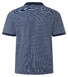 Maerz Fine Stripe No Button Polo Collar Dawn Blue