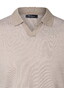 Maerz Fine Stripe No Button Polo Collar Frappuccino
