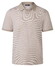 Maerz Fine Stripe No Button Polo Collar Polo Frappuccino