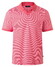Maerz Fine Stripe No Button Polo Collar Polo Shiny Flamingo