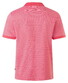 Maerz Fine Stripe No Button Polo Collar Shiny Flamingo