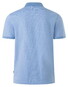 Maerz Fine Stripe Pattern Cotton Polo Blue Sky