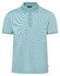 Maerz Fine Stripe Pattern Cotton Polo Bright Aqua