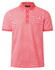 Maerz Fine Stripe Pattern Cotton Polo Shiny Flamingo
