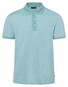 Maerz Fine Stripe Pattern Cotton Poloshirt Bright Aqua