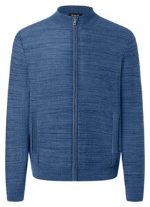 Maerz Fine Structure Wool-Cotton Blend Cardigan Deep Sea