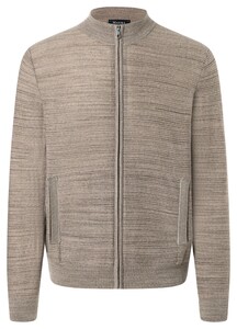 Maerz Fine Structure Wool-Cotton Blend Cardigan Twig