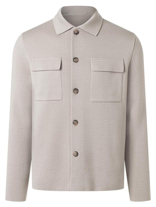 Maerz Knit Cardigan Merino Extrafine Double Chest Pocket Vest Mascarpone Cream