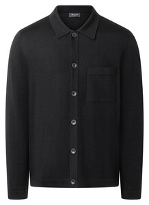 Maerz Knit Merino Superwash Button Closure Cardigan Black