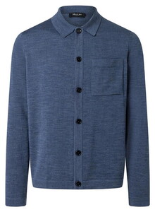 Maerz Knit Merino Superwash Button Closure Vest Nimes Blue