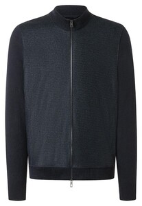 Maerz Knit Zip Merino Superfine Vest Navy