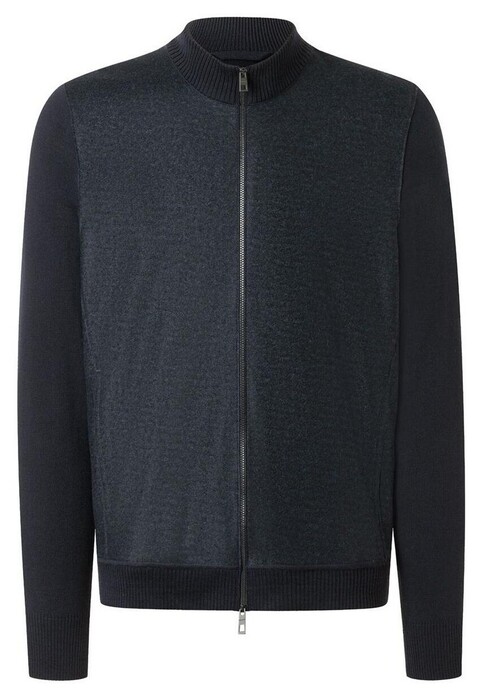 Maerz Knit Zip Merino Superfine Vest Navy