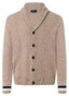 Maerz Large Herringbone Knit Pattern Shawl Collar Vest Hazelnoot