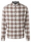 Maerz Light Flanel Cotton Check Button-Down Overhemd Brownie