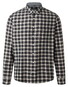 Maerz Light Flanel Herringbone Check Button-Down Overhemd Antraciet