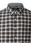 Maerz Light Flannel Herringbone Check Button-Down Shirt Anthracite Grey