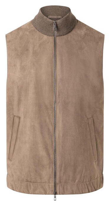 Maerz Luxury Merino Extrafine Two-Way Zip Vest Cedar Wood
