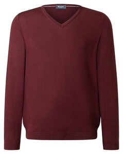 Maerz Luxury Merino Extrafine V-Neck Trui Barolo Wine