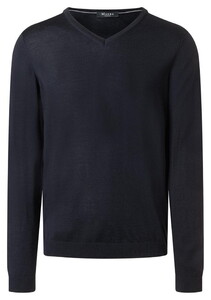 Maerz Luxury Merino Extrafine V-Neck Trui Navy
