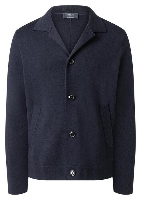 Maerz Luxury Merino Superfine Uni Color Knit Vest Navy
