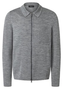 Maerz Luxury Merino Superwash Full Two-Way Zip Cardigan Shark Skin