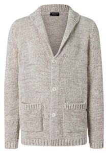 Maerz Mélange Knit Linnen Cotton Blend Cardigan French Oak
