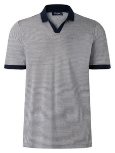 Maerz Mercerized Cotton Allover Mini Pattern Polo Frappuccino