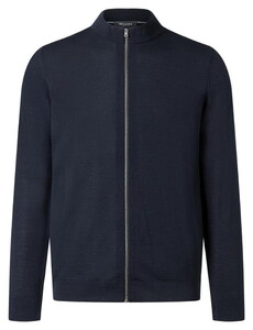 Maerz Merino Extrafine Knit Two-Way Zip Vest Navy