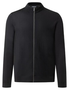 Maerz Merino Extrafine Knit Two-Way Zip Vest Zwart