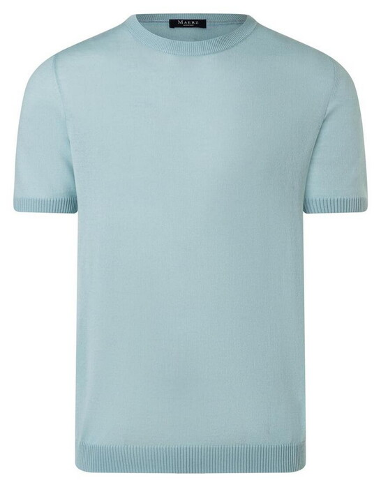 Maerz Merino Extrafine O-Neck Trui Bright Aqua