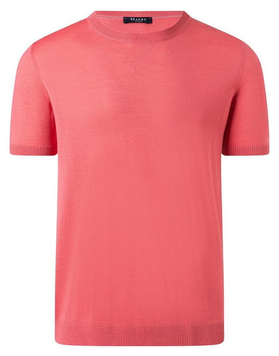 Maerz Merino Extrafine O-Neck Trui Shiny Flamingo