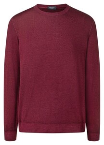 Maerz Merino Extrafine Round Neck Uni Color Trui Barolo Wine