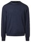 Maerz Merino Extrafine Round Neck Uni Color Trui Navy