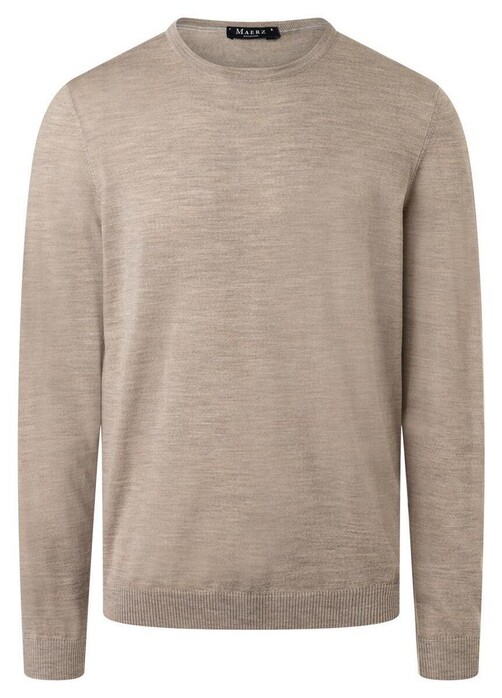 Maerz Merino Extrafine Roundneck Trui Iced Latte