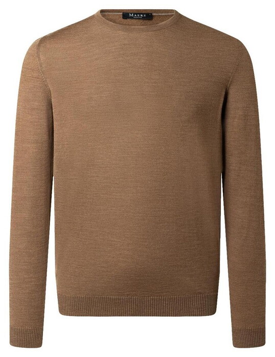 Maerz Merino Extrafine Roundneck Trui Nougat