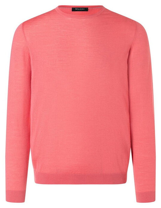 Maerz Merino Extrafine Roundneck Trui Shiny Flamingo