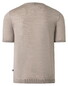 Maerz Merino Extrafine Short Sleeve Subtle Front Stripe Texture Knit Trui Iced Latte