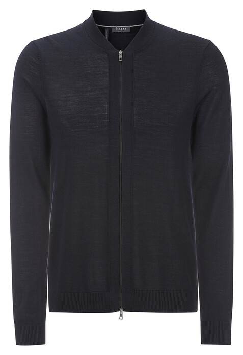 Maerz Merino Extrafine Zipper Vest Navy