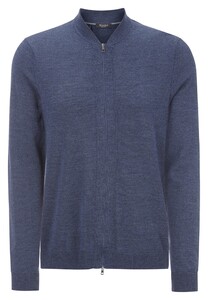 Maerz Merino Extrafine Zipper Vest Nimes Blue