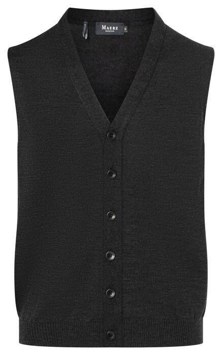 Maerz Merino Superwash Buttons Waistcoat Anthracite Grey