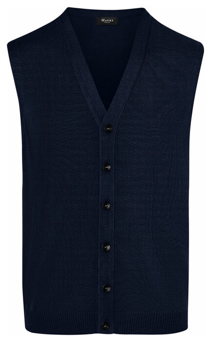 Maerz Merino Superwash Buttons Waistcoat Navy