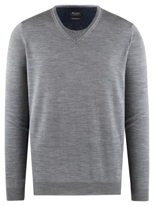 Maerz Merino Superwash Extra Long Sleeve Trui Mercury Grey