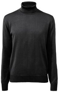 Maerz Merino Superwash Regular Fit Turtleneck Pullover Anthracite Grey