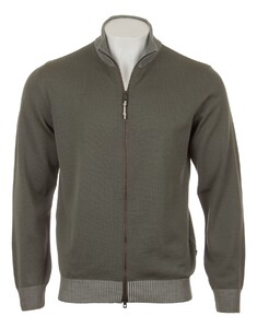 Maerz Merino Superwash Subtle Mélange Full Two-Way Zip Cardigan Foggy Teal
