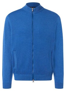Maerz Merino Superwash Zip Cardigan Vest Blue Feather