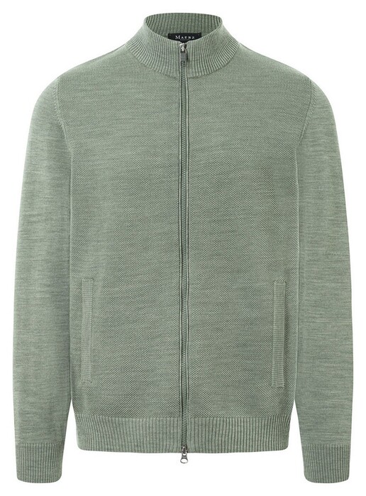 Maerz Merino Superwash Zip Cardigan Vest Greenery