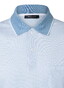 Maerz Micro Texture Pattern Contrast Collar Cotton Polo Blue Sky