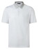 Maerz Micro Texture Pattern Contrast Collar Cotton Polo Clear Silver