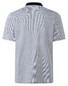 Maerz Micro Texture Pattern Contrast Collar Cotton Polo Navy