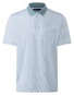 Maerz Micro Texture Pattern Contrast Collar Cotton Polo Pastel Turquoise